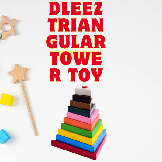 Tinkerbuds Triangular Wooden Stacking Toy | Early STEM Learning for Toddlers