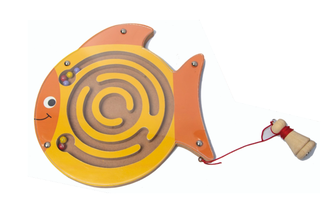 Tinkerbuds Fish-Shaped Magnetic Maze | Hand-Eye Coordination Toy for Toddlers