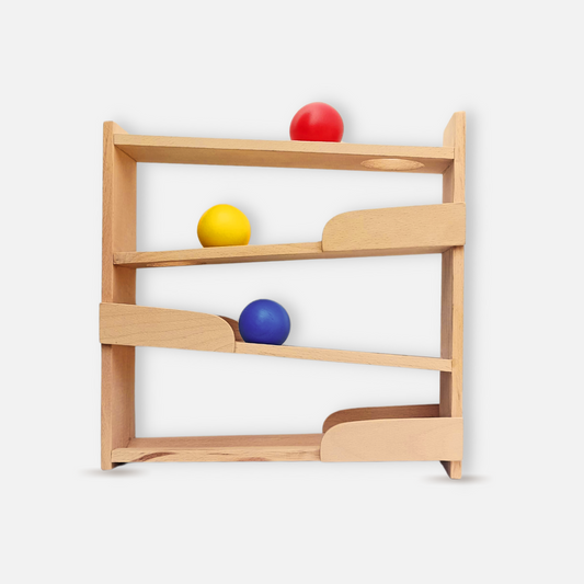 Wooden Ball Drop & Run Tracker | Sensory Play & Hand-Eye Coordination for Kids