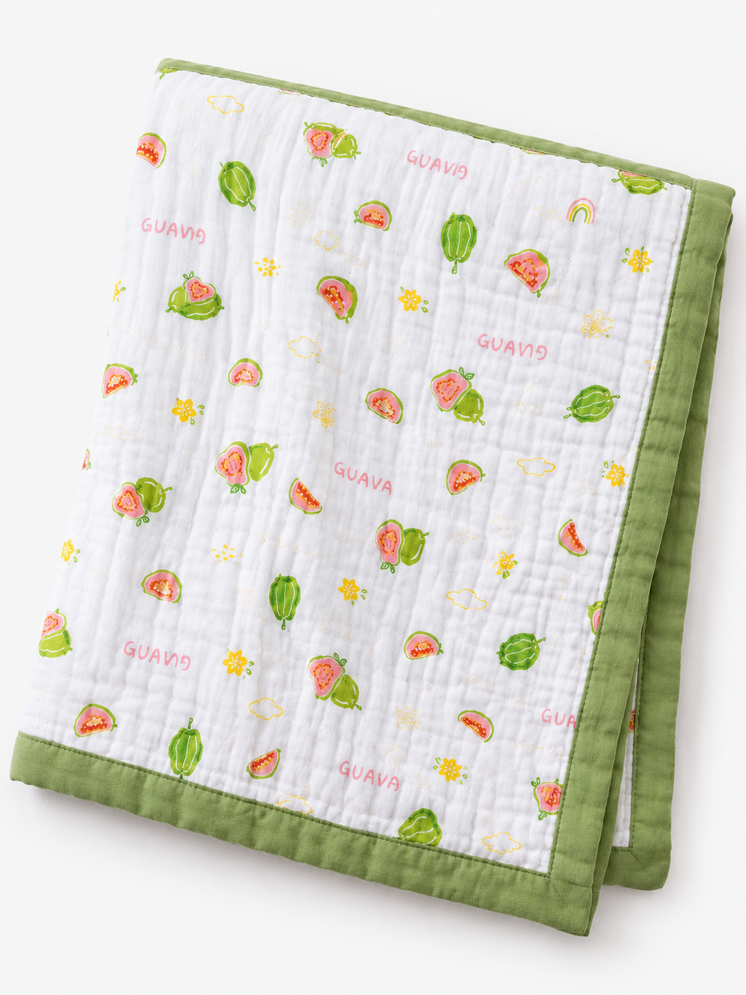 100% Cotton Green Muslin Baby Blanket for Newborns | Soft & Breathable