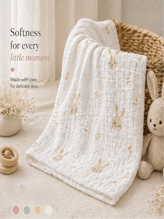 Tinkerbuds 100% Cotton Muslin Swaddle Blanket for Babies | Soft & Breathable Baby Wrap
