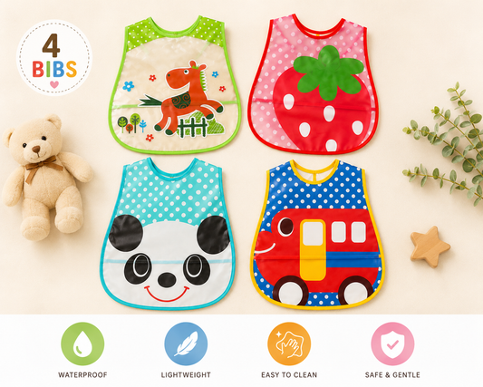 Tinkerbuds Set of 2  Kids Waterproof Bib (0-3 years)