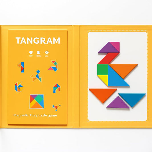 Tinkerbuds 7-Piece Magnetic Tangram | STEM & Problem-Solving Toy for Kids