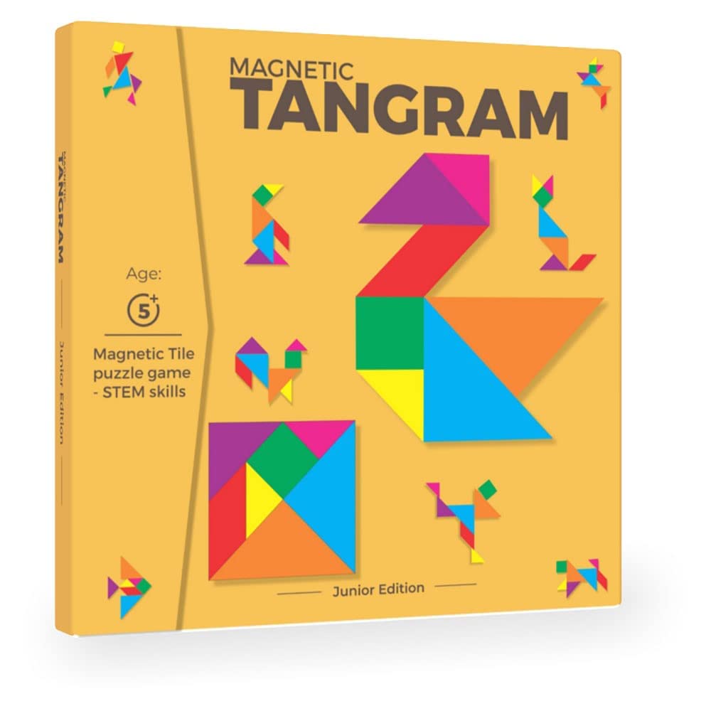 Tinkerbuds 7-Piece Magnetic Tangram | STEM & Problem-Solving Toy for Kids