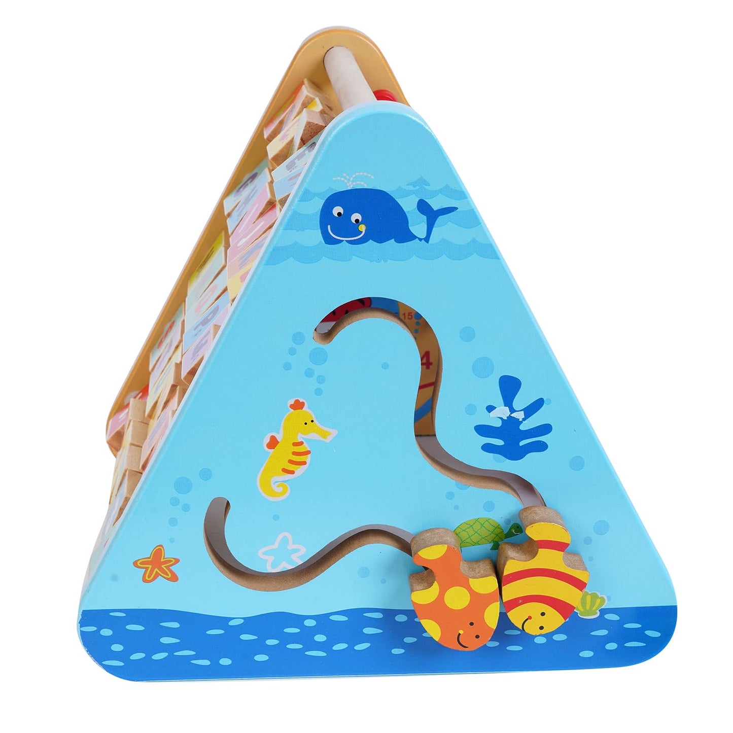 Tinkerbuds 5-in-1 Wooden Triangle Toy | Cognitive, Motor & Sensory Skill Development