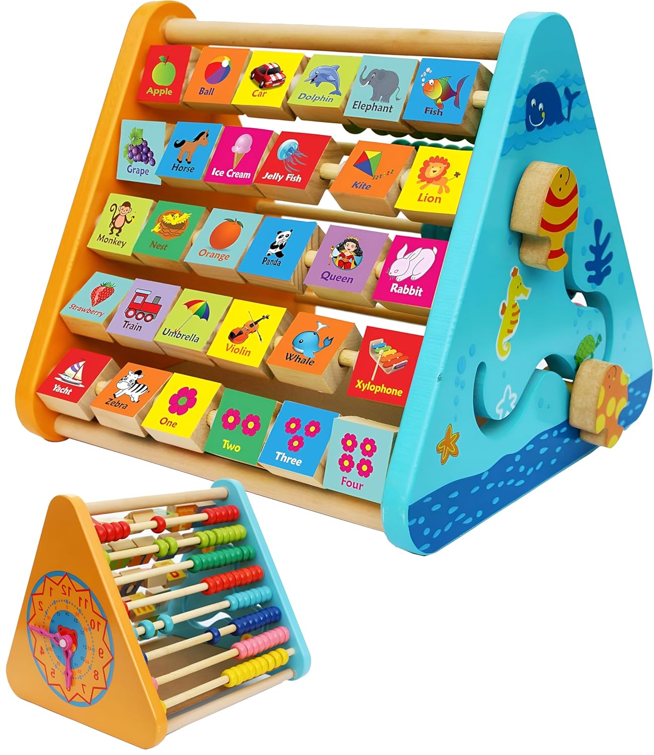 Tinkerbuds 5-in-1 Wooden Triangle Toy | Cognitive, Motor & Sensory Skill Development