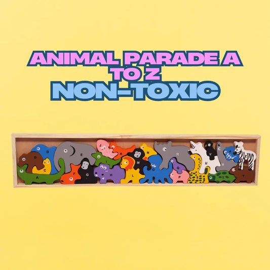 Tinkerbuds Animal ABC Puzzle | Alphabet & Animal Matching Learning Toy