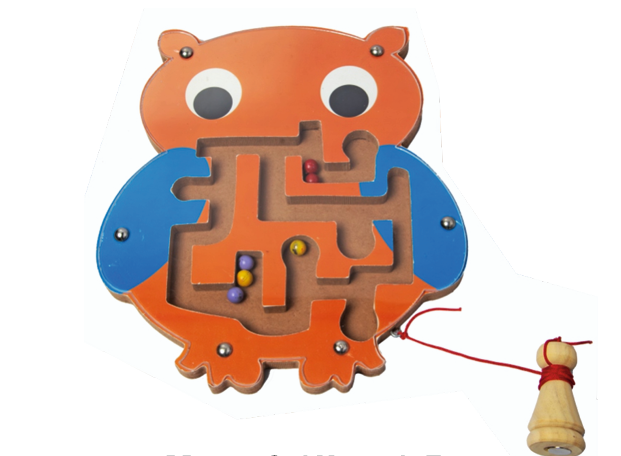 Tinkerbuds Owl-Shaped Magnetic Maze | Hand-Eye Coordination Toy for Toddlers