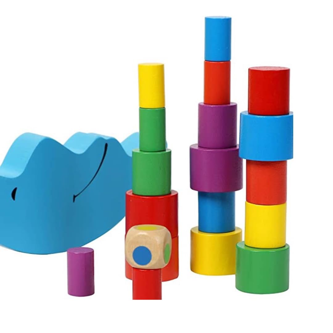 Wooden Moon Balance Blocks | Fine Motor & STEM Skill Building Toy