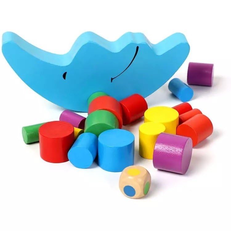 Wooden Moon Balance Blocks | Fine Motor & STEM Skill Building Toy