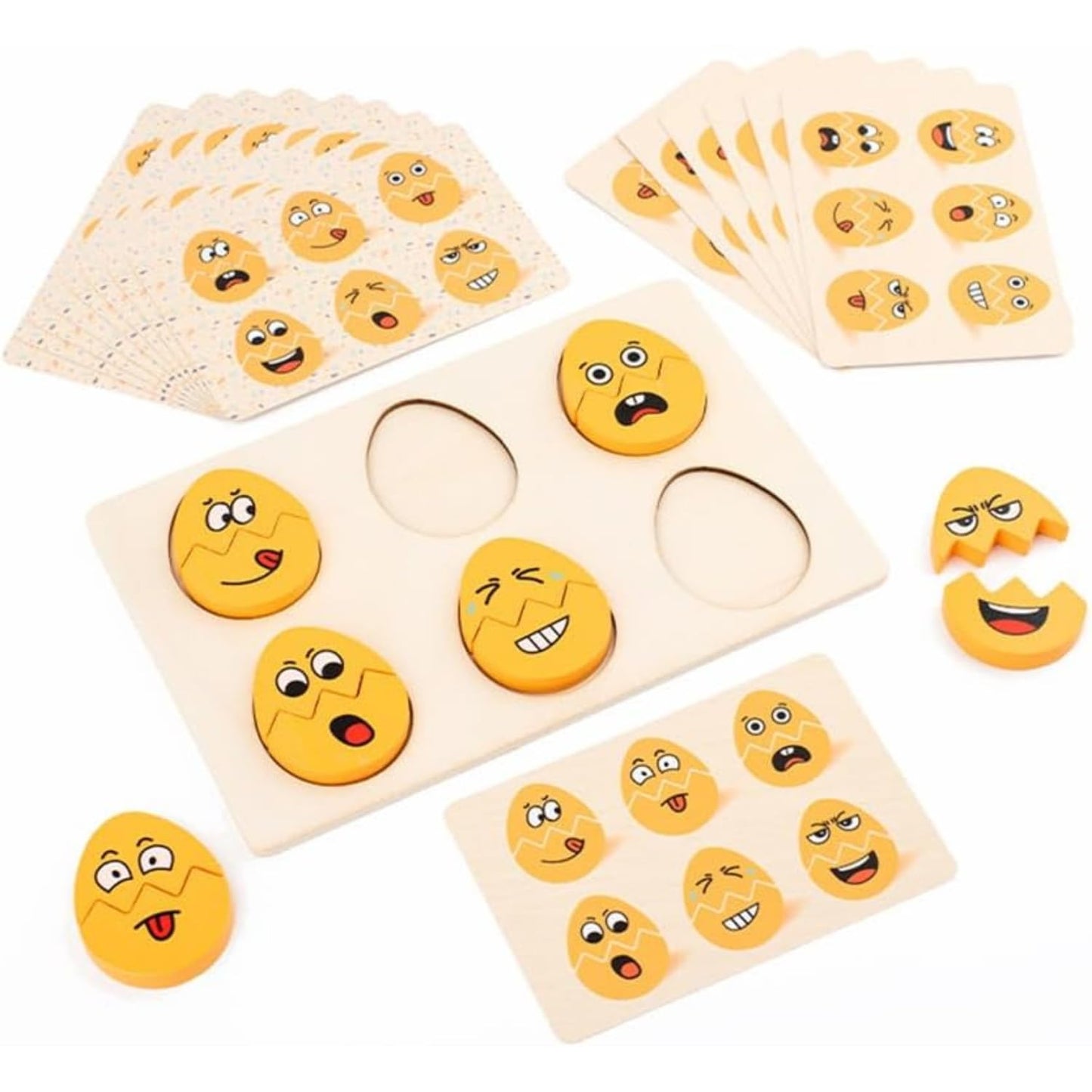Tinkerbuds Emotion Learning Egg Puzzle | Montessori Feelings & Expressions Toy