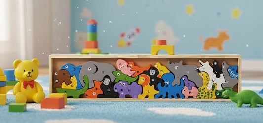 Tinkerbuds Animal ABC Puzzle | Alphabet & Animal Matching Learning Toy